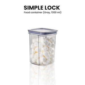 Locaupin Cereal and Dry Food Storage Canister Container Jar Kitchen Pantry Organizer Simple Press Lock Lid