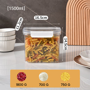 Locaupin Airtight Fresh Keeper Jar Container Snap Lock Lid Candy Snacks Cereal Food Storage Stackable Pantry Organizer