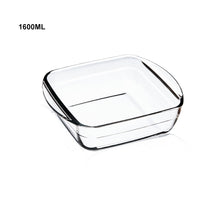 Load image into Gallery viewer, Locaupin Square Shaped Baking Plate Borosilicate Glass Bakeware Oven Safe Loaf Pan Cooking Dish Snack Food Container
