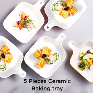 5 in 1 Bakeware Square Ceramic Baking Pan
