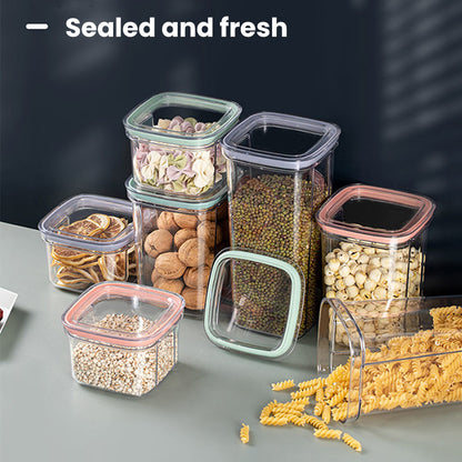 Locaupin Cereal and Dry Food Storage Canister Container Jar Kitchen Pantry Organizer Simple Press Lock Lid