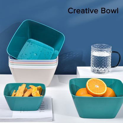 Locaupin Snack Appetizer Fruit Plate Multipurpose Serving Tray Salad Bowl Dessert Pasta Dinner Dish Food Container
