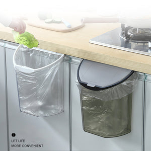 Locaupin Home Kitchen Cabinet Door Under Sink Mini Hanging Trash Can Countertop Food Waste Basket Garbage Compost Bin Container