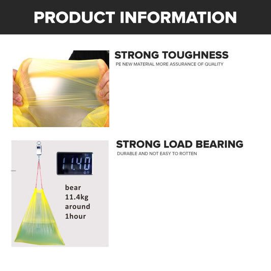 Locaupin Household Plastic Drawstring Trash Bag with Holder Recycling Wastebasket Garbage Can Liners