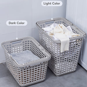 Locaupin Laundry Hamper with Handle Sundries Dirty Clothes Basket Storage Bucket Bathroom Mesh Container Washing Bin Closet Organizer