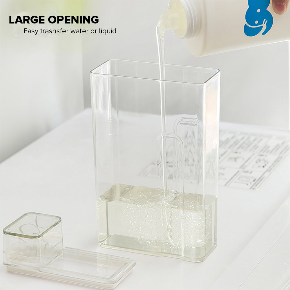 Laundry Detergent Dispenser With Measuring Cup Clear Airtight