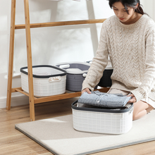 Load image into Gallery viewer, Locaupin Japanese Style Rectangular Wardrobe Clothes Sundry Laundry Basket Plastic Storage Organizer For Toys Cosmetics (Medium)
