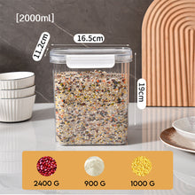 Load image into Gallery viewer, Locaupin Airtight Fresh Keeper Jar Container Snap Lock Lid Candy Snacks Cereal Food Storage Stackable Pantry Organizer
