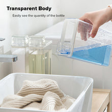 Load image into Gallery viewer, Locaupin Multifunctional Transparent Liquid Detergent Dispenser Laundry Room Organizer Fabric Softener Jar Storage Airtight Container with Measuring Lid
