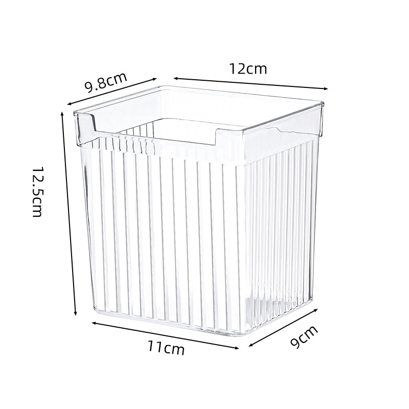 Locaupin Transparent Multipurpose Fridge Organizer Bin Refrigerator Side Door Storage Shelf Pantry Cabinet Cupboard Basket
