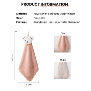 Locaupin Absorbent Quick Drying Soft Convenient Hanging Wash Hand Towel Dish Cloth with Rope For Bathroom Kitchen Accessories