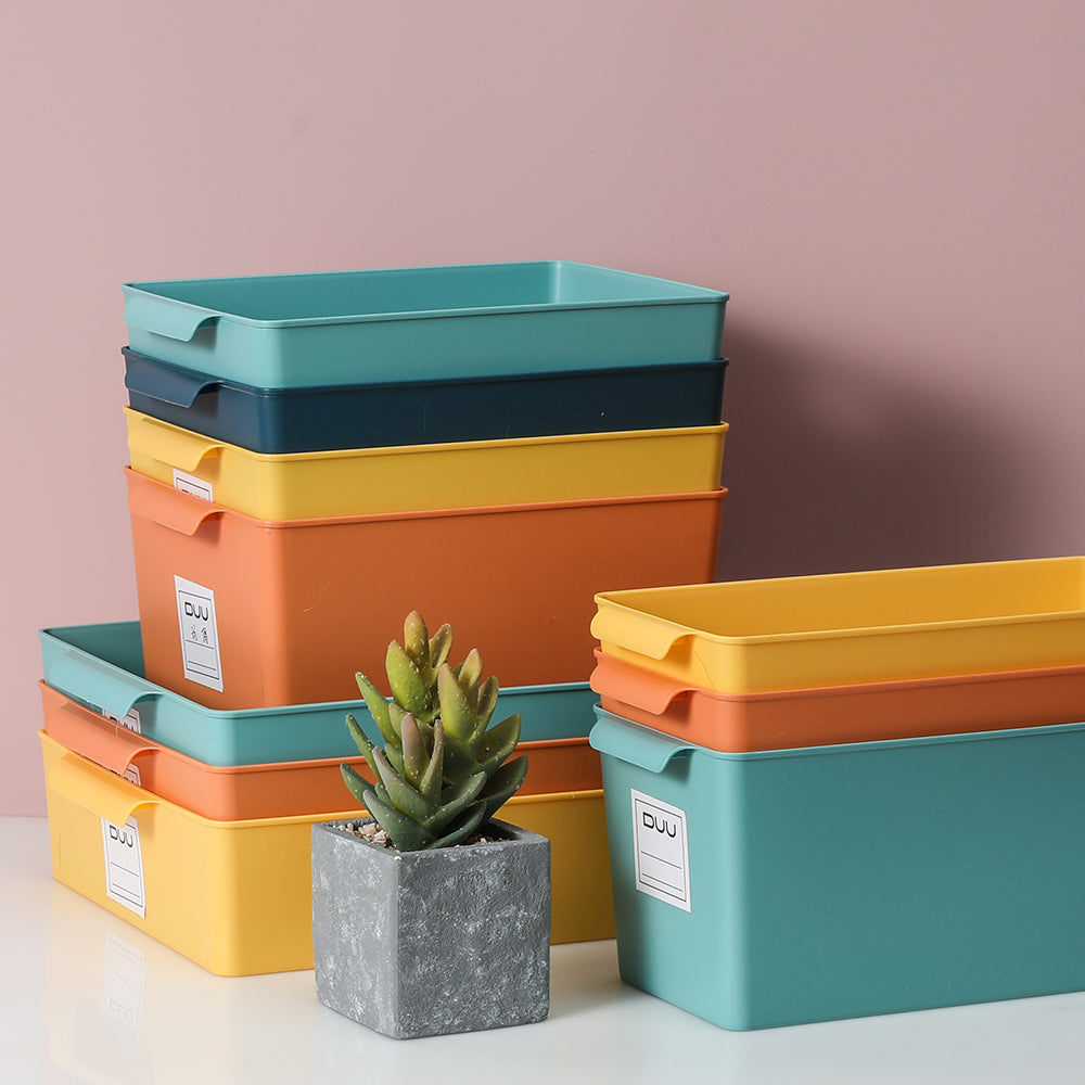 Locaupin Multifunctional Sorting Storage Basket Organizer Box Space Saver Wardrobe Cabinet Drawer Type Shelf Set