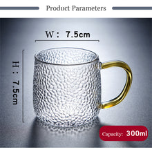 Load image into Gallery viewer, 1 Piece Hammered Texture for Hot &amp; Cold Drinking Cup Heat-Resistant Glass Mug
