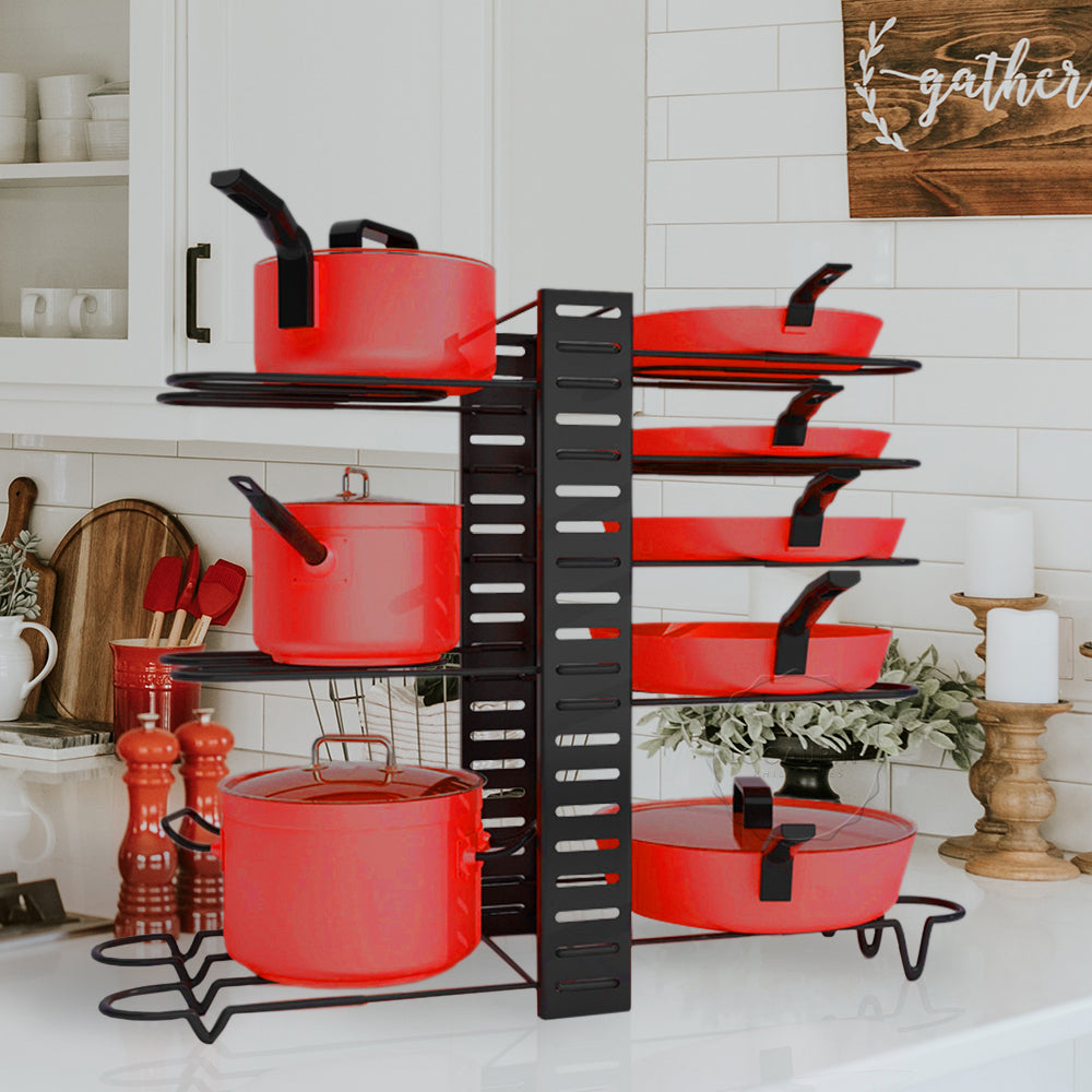 Pantry Cookingware Storage Rack Organizer Pot Cover Lid Holder