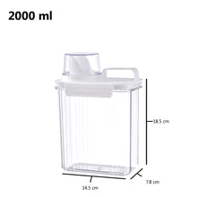 Load image into Gallery viewer, Multipurpose Jar Laundry Liquid Powder Detergent Dispenser Airtight Refill Container with Measuring Cup Lid
