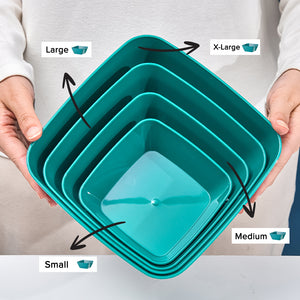 Locaupin Snack Appetizer Fruit Plate Multipurpose Serving Tray Salad Bowl Dessert Pasta Dinner Dish Food Container