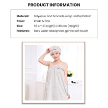 Load image into Gallery viewer, Locaupin Bow Design Women&#39;s Shower Drying Towel Dress Tube Absorbent Bath Skirt Cover Up Robe Body Wrap Spa Beach Pool
