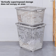 Load image into Gallery viewer, Locaupin Laundry Hamper with Handle Sundries Dirty Clothes Basket Storage Bucket Bathroom Mesh Container Washing Bin Closet Organizer
