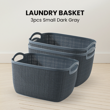 Load image into Gallery viewer, Locaupin Hand Held Clothes Sundry Storage Basket Japanese Style Textured Design Plastic Wardrobe Cosmetic Organizer Bathroom Accessories (Small)
