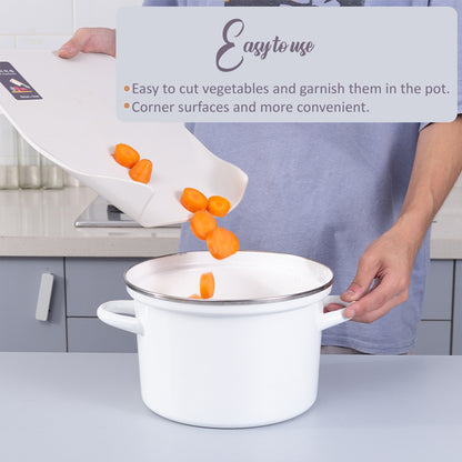 Locaupin Kitchen Free Standing Chopping Board Mat with Non Slip Curve Edge Guide Cutting Food Countertop Protector