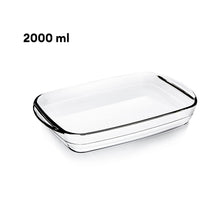 Load image into Gallery viewer, Locaupin Rectangular Baking Plate Borosilicate Glass Snack Bread Pan Oven Safe Bakeware Cooking Dish Food Container
