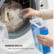 Load image into Gallery viewer, Locaupin Multifunctional Transparent Liquid Detergent Dispenser Laundry Room Organizer Fabric Softener Jar Storage Airtight Container with Measuring Lid
