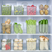 Load image into Gallery viewer, Locaupin Transparent Multipurpose Fridge Organizer Bin Refrigerator Side Door Storage Shelf Pantry Cabinet Cupboard Basket
