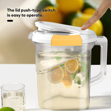 Load image into Gallery viewer, Locaupin Fridge Door Water Jug Pitcher with Removable Stainer Easy Press Lid Making Tea Lemonade Juice Drink Container
