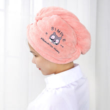 Load image into Gallery viewer, Locaupin Embroidered Design Absorbent Fast Drying Hair Cap Soft Shower Towel Bath Cloth Headband Turban Wrap For Women
