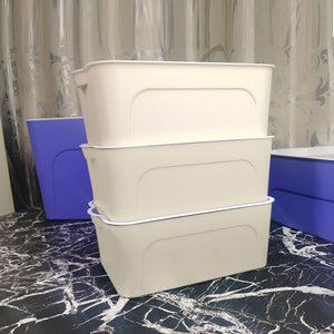 Locaupin 3pcs Small Multipurpose Storage Box Wardrobe Organizer Closet Underwear Socks Ties Cosmetic Box with White Lid