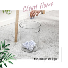 Load image into Gallery viewer, Locaupin Round Transparent (PET) Storage Bin Trash Can Minimalist Drinks Storage and Flower Pot Multi-purpose Round Wide Opening
