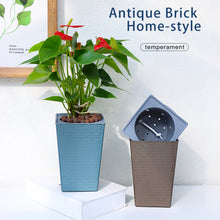 Load image into Gallery viewer, Locaupin Brick Style Home Gardening Planter Smart Self Watering Plant Flower Pot Indoor and Outdoor Water Inlet
