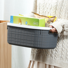 Load image into Gallery viewer, Locaupin Japanese Style Rectangular Wardrobe Clothes Sundry Laundry Basket Plastic Storage Organizer For Toys Cosmetics (Medium)
