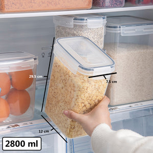 Dry Food Storage Containers Leak Proof Silicon Sealing Lock Lid Multipurpose Grain Powder Cereal Canister Jar