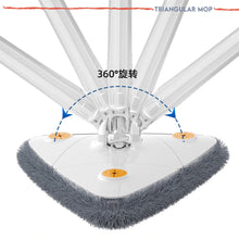 Load image into Gallery viewer, Locaupin 360° Rotatable Triangle Floor Mop Ceiling Dust Cleaning Wipe Wet Dry Wall Tiles Glass Automatic Water Squeezing

