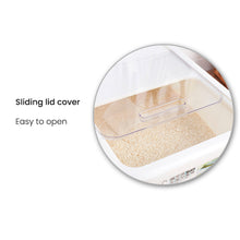 Load image into Gallery viewer, Locaupin Kitchen Pantry Cabinet Countertop Multipurpose Organizer Dry Food Storage Bin Grain Cereal Rice Container Bucket Sliding Lid

