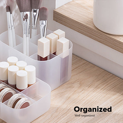 Locaupin Office Supplies Cosmetics Stationery Caddy Storage Multifunctional Desk Organizer Box Compartment Grid Basket Container Bin