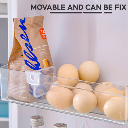 Locaupin Refrigerator Side Door Hanging Shelf Bin Container Adjustable Fridge Divider Space Separator Kitchen Pantry Organizer