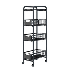 Load image into Gallery viewer, 4 Layer Metal Trolley Kitchen Sliding Drawer Narrow Type
