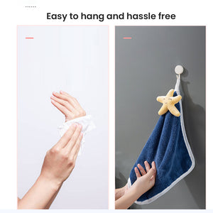 Locaupin Multipurpose Hanging Wash Hand Towel Quick Drying Wipe Cleaning Dish Cloth Kitchen Accessories Bathroom Use
