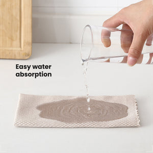 Locaupin 5pcs Kitchen Countertop Multipurpose Easy Wash Dish Cloth Towel Cleaning Rag For Home Accessories Window Mirror Glasses