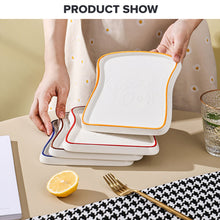 Load image into Gallery viewer, Locaupin NEW ARRIVAL Home Serving Breakfast Toast Bread Plate Saucer Porcelain Dinner Dish Holder Tray For Appetizer Snacks Dessert
