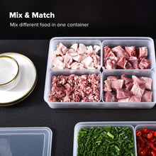 Load image into Gallery viewer, Locaupin Kitchen Fridge Organizer Food Storage Snack Container with Compartment Sorting Vegetable Serving Tray with Lid
