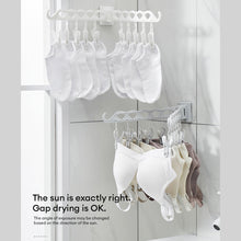 Load image into Gallery viewer, Locaupin Wall Mounted Clothes Drying Rack with Foldable Swing Arm for Socks Towels Undergarment Display Hanger Clips
