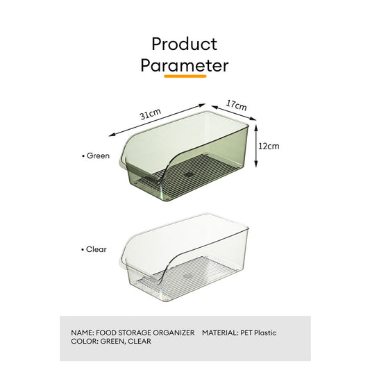 Locaupin Easy Access Fridge Organizer Multipurpose Can Bottle Fruit Vegetable Storage Kitchen Food Pantry Countertop Bin