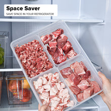 Load image into Gallery viewer, Locaupin Kitchen Fridge Organizer Food Storage Snack Container with Compartment Sorting Vegetable Serving Tray with Lid
