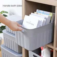 Load image into Gallery viewer, Locaupin 3in1 Decorative Japanese Style Minimalist Textured Wardrobe Storage Box with Cover Multifunctional Underwear Clothes Toys Books Organizer for Cabinet Bedroom
