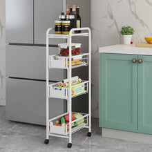 Load image into Gallery viewer, 4 Layer Metal Trolley Kitchen Sliding Drawer Narrow Type
