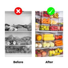 Load image into Gallery viewer, Locaupin High-grade Transparent Food Storage Fruit and Vegetable Kitchen Preservation Fridge Food Container
