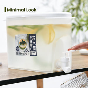Locaupin Airtight Sealed Silicon Drinking Water Dispenser Jug Cold Pot Beverage Self-contained Easy Carry With Easy Open Close Faucet